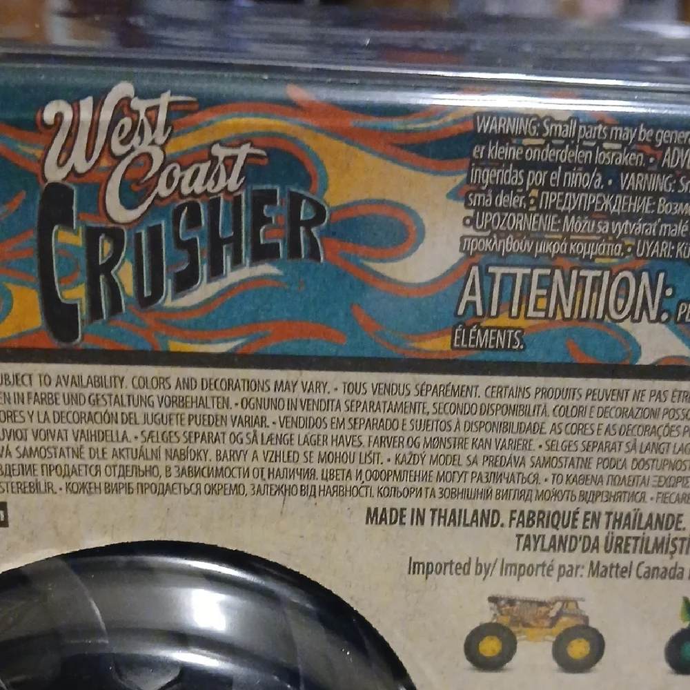 Hot Wheels West Coast Crusher Monster Truck - Blue and Orange